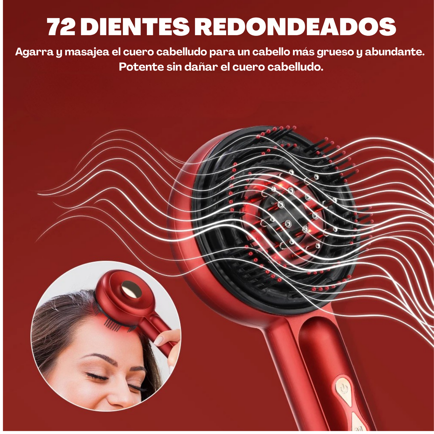 Peine Masajeador Eléctrico Vibratorio
